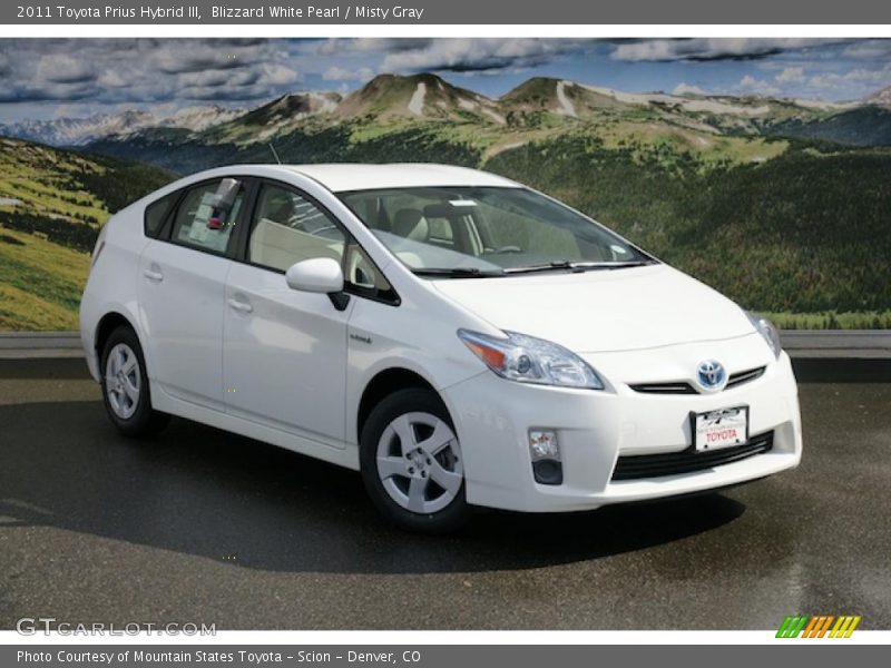Blizzard White Pearl / Misty Gray 2011 Toyota Prius Hybrid III