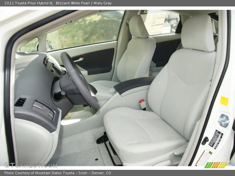 Blizzard White Pearl / Misty Gray 2011 Toyota Prius Hybrid III