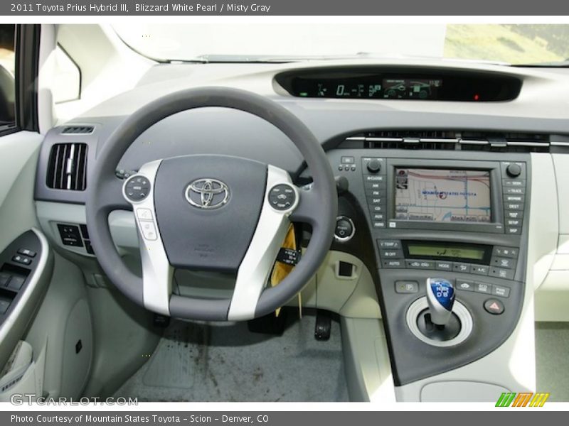 Blizzard White Pearl / Misty Gray 2011 Toyota Prius Hybrid III