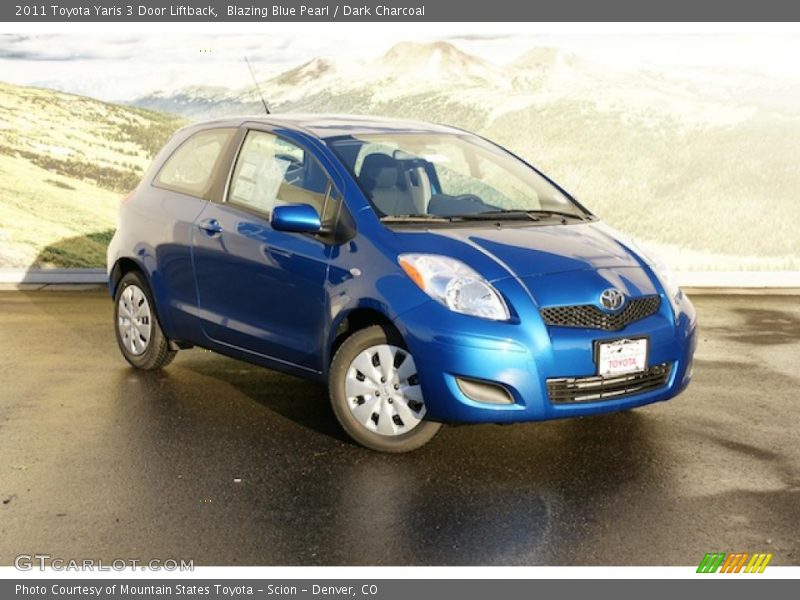 Front 3/4 View of 2011 Yaris 3 Door Liftback