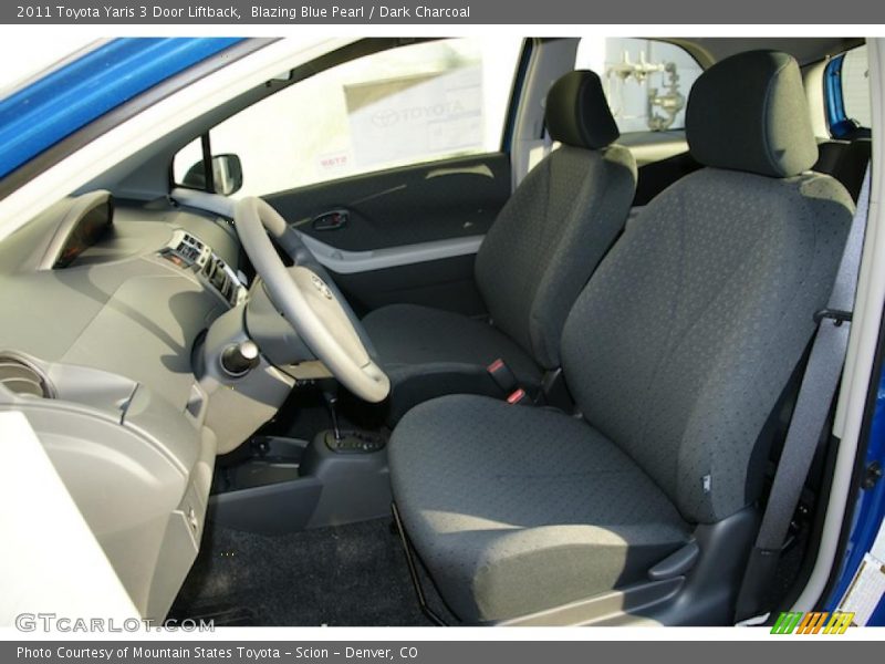 Blazing Blue Pearl / Dark Charcoal 2011 Toyota Yaris 3 Door Liftback