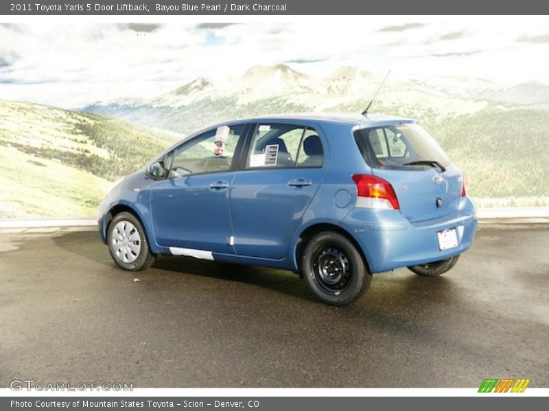 Bayou Blue Pearl / Dark Charcoal 2011 Toyota Yaris 5 Door Liftback