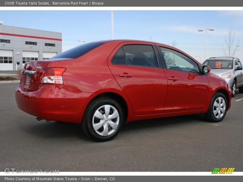 Barcelona Red Pearl / Bisque 2008 Toyota Yaris Sedan