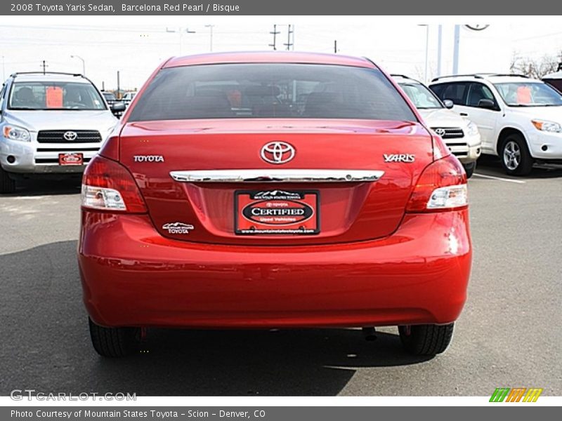 Barcelona Red Pearl / Bisque 2008 Toyota Yaris Sedan