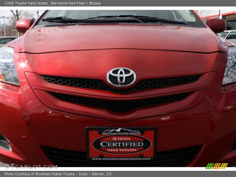 Barcelona Red Pearl / Bisque 2008 Toyota Yaris Sedan