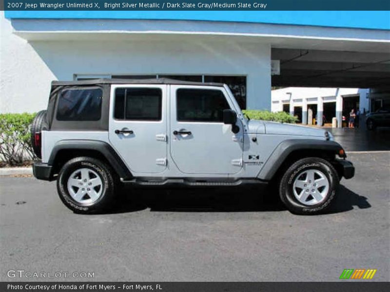 Bright Silver Metallic / Dark Slate Gray/Medium Slate Gray 2007 Jeep Wrangler Unlimited X