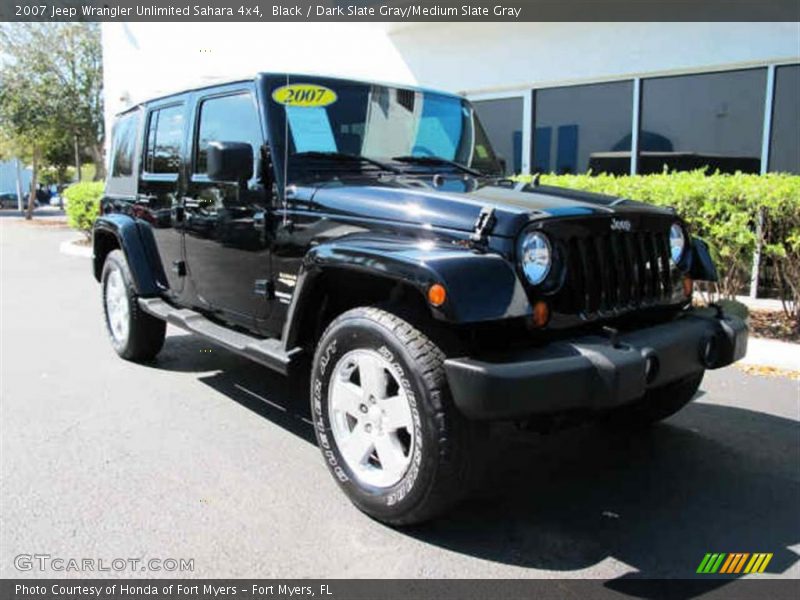 Black / Dark Slate Gray/Medium Slate Gray 2007 Jeep Wrangler Unlimited Sahara 4x4
