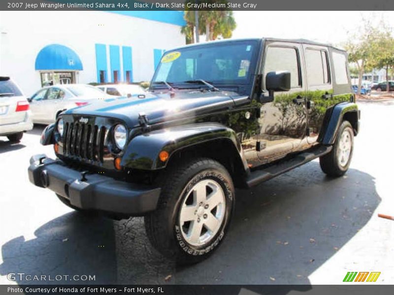 Black / Dark Slate Gray/Medium Slate Gray 2007 Jeep Wrangler Unlimited Sahara 4x4