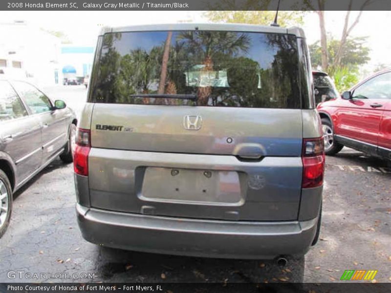 Galaxy Gray Metallic / Titanium/Black 2008 Honda Element SC