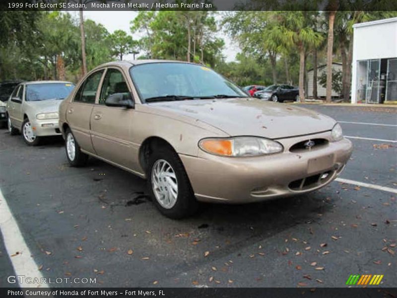 Mocha Frost Metallic / Medium Prairie Tan 1999 Ford Escort SE Sedan