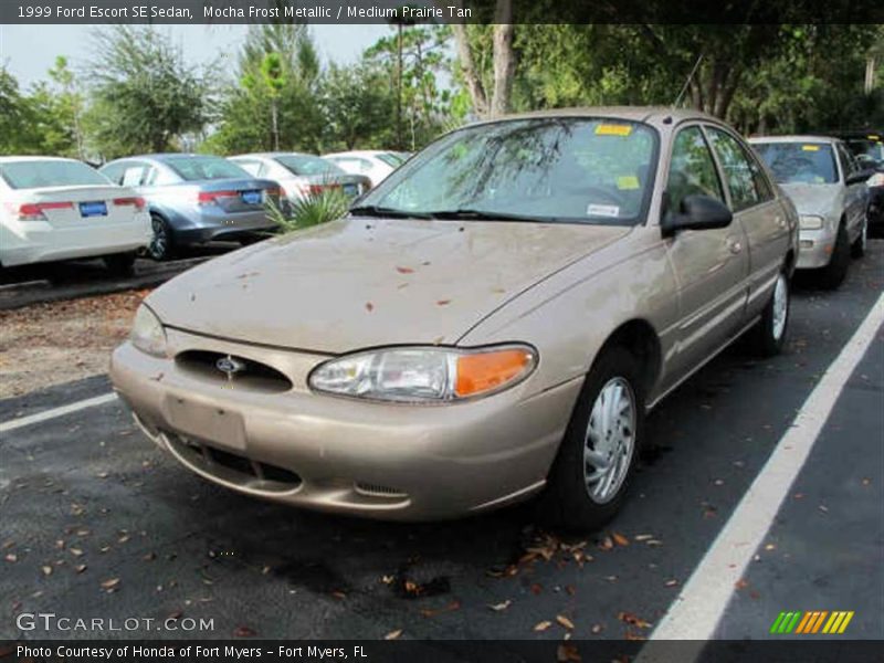 Mocha Frost Metallic / Medium Prairie Tan 1999 Ford Escort SE Sedan