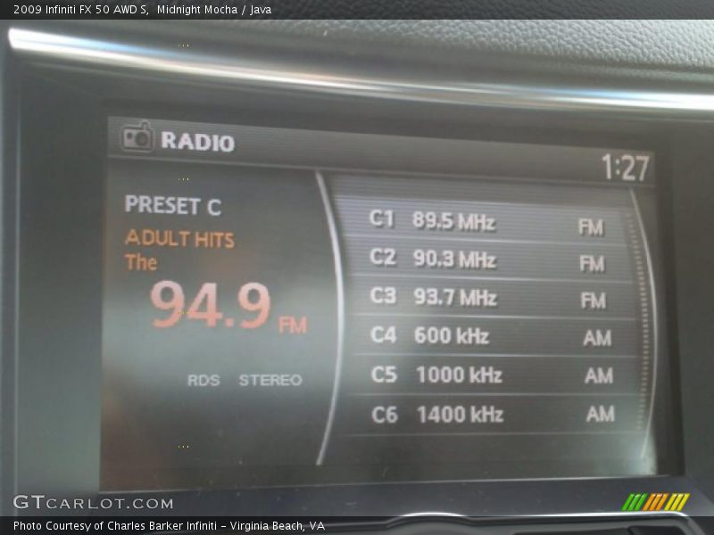 Midnight Mocha / Java 2009 Infiniti FX 50 AWD S