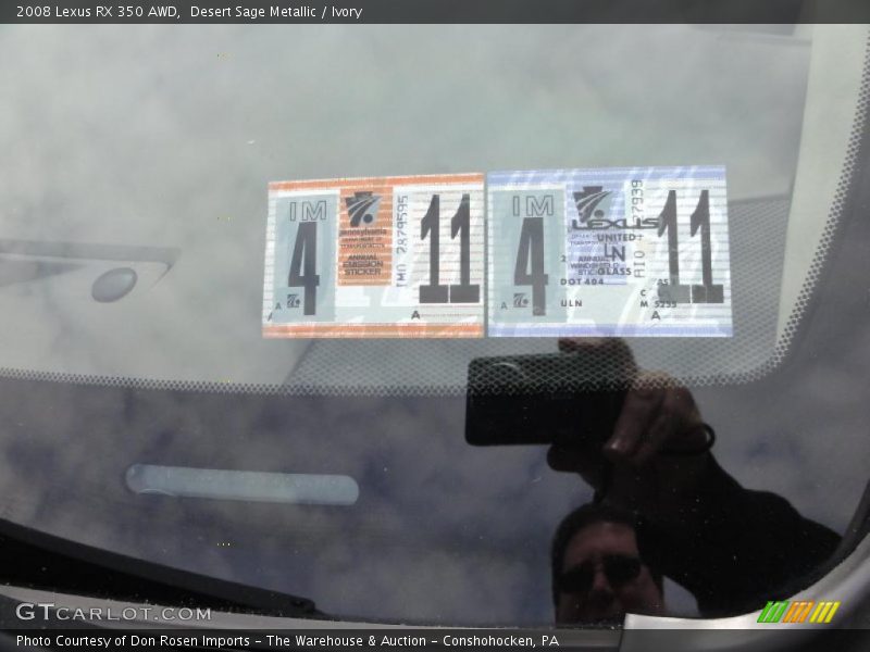 Desert Sage Metallic / Ivory 2008 Lexus RX 350 AWD