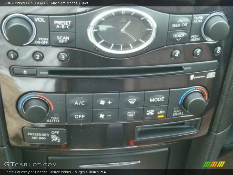 Controls of 2009 FX 50 AWD S