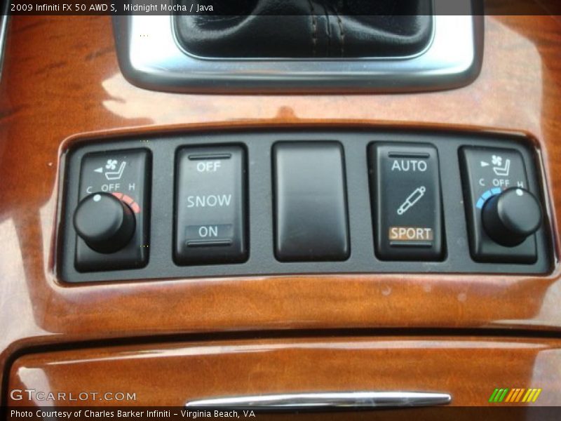 Controls of 2009 FX 50 AWD S