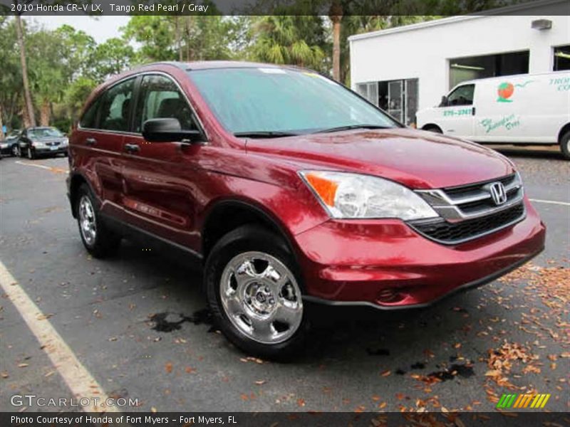 Tango Red Pearl / Gray 2010 Honda CR-V LX