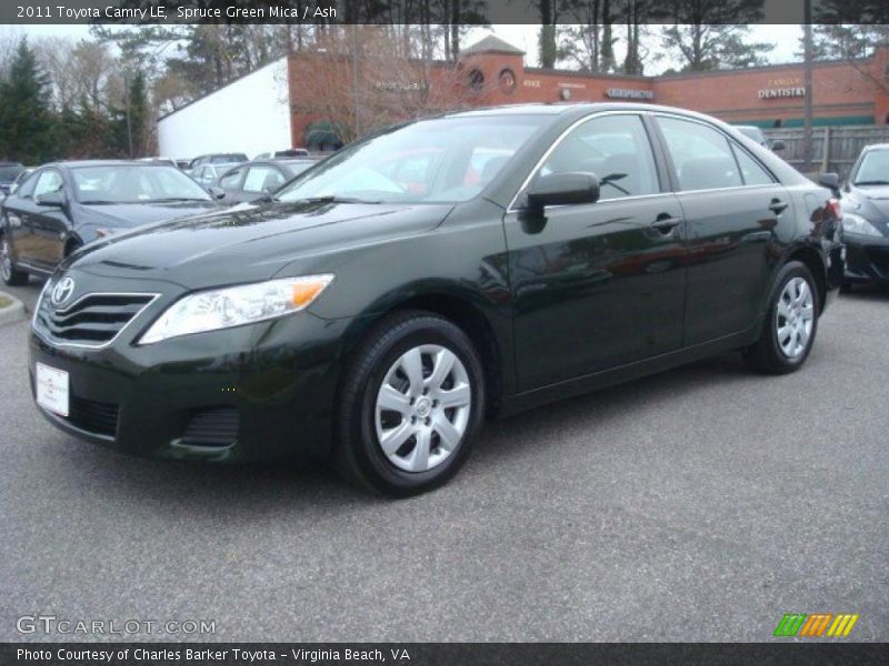 Spruce Green Mica / Ash 2011 Toyota Camry LE