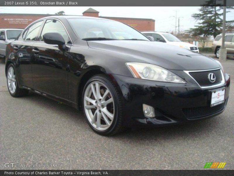 Obsidian Black / Black 2007 Lexus IS 350