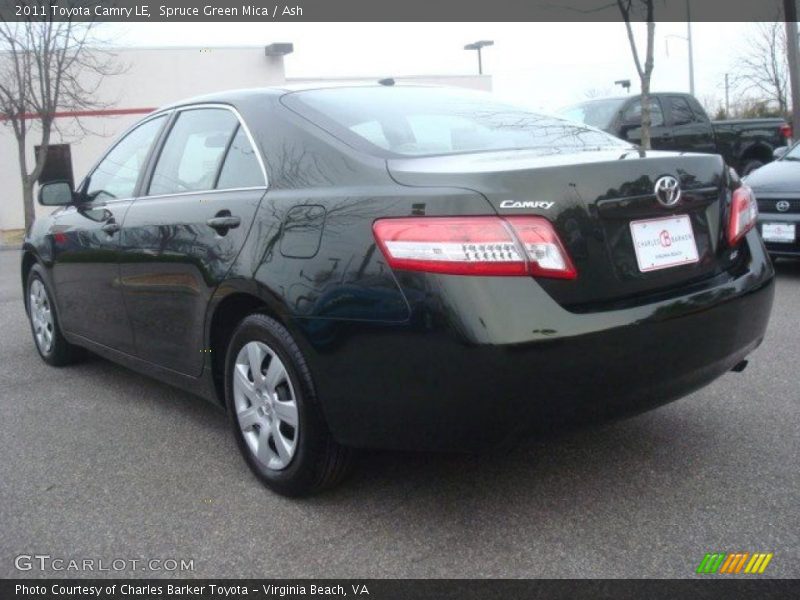 Spruce Green Mica / Ash 2011 Toyota Camry LE