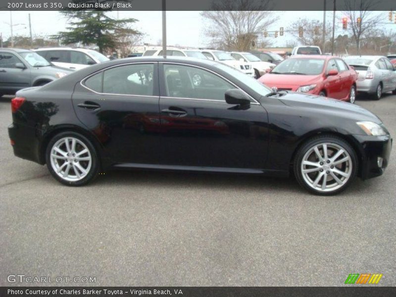 Obsidian Black / Black 2007 Lexus IS 350