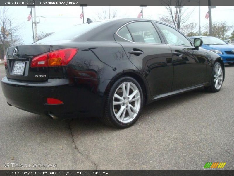 Obsidian Black / Black 2007 Lexus IS 350