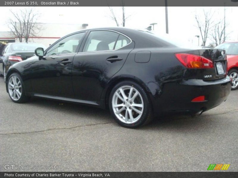 Obsidian Black / Black 2007 Lexus IS 350