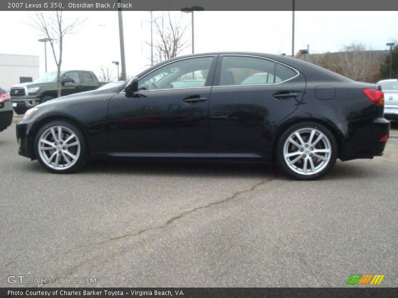 Obsidian Black / Black 2007 Lexus IS 350