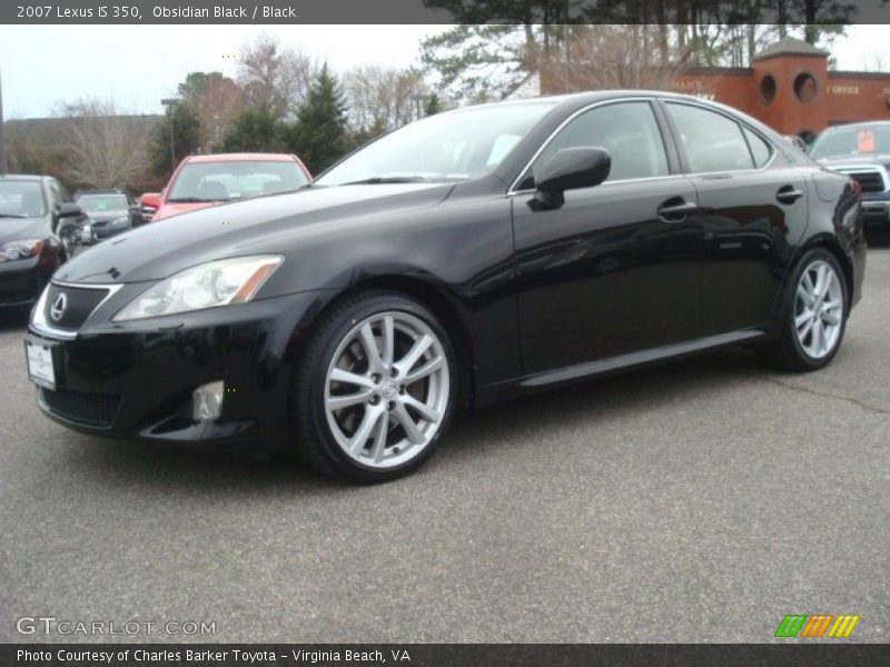 Obsidian Black / Black 2007 Lexus IS 350