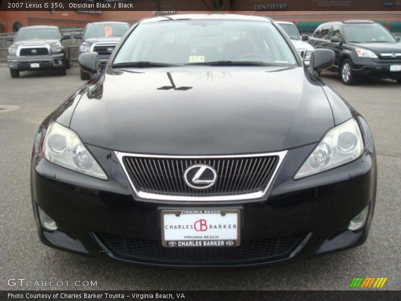 Obsidian Black / Black 2007 Lexus IS 350