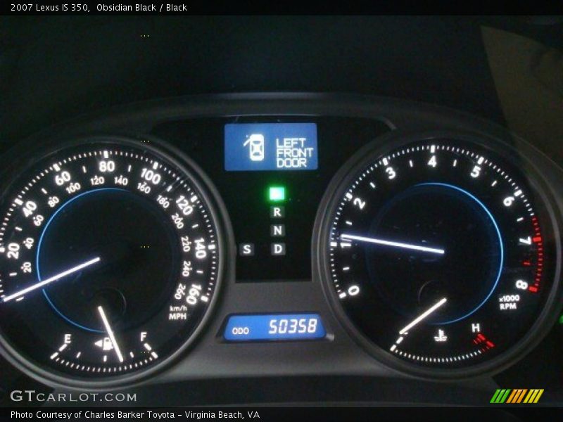 Obsidian Black / Black 2007 Lexus IS 350