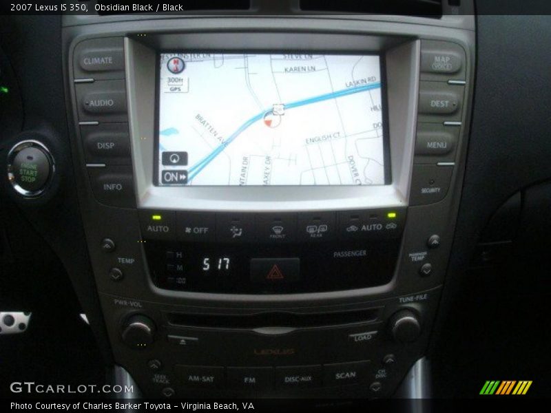 Obsidian Black / Black 2007 Lexus IS 350