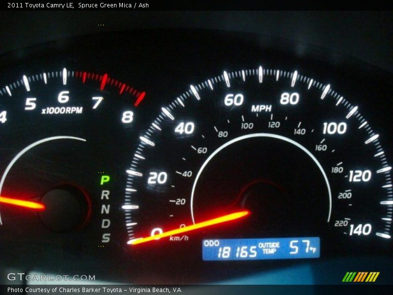 Spruce Green Mica / Ash 2011 Toyota Camry LE
