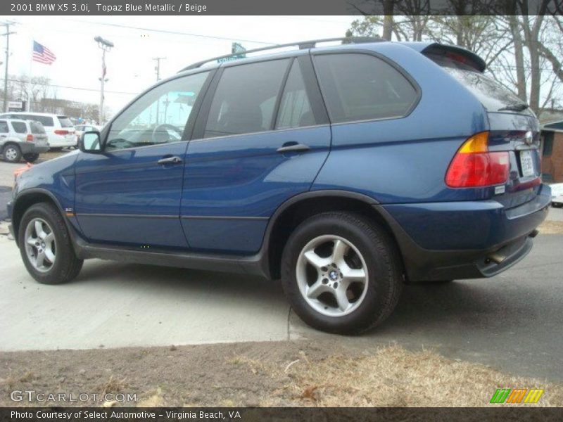 Topaz Blue Metallic / Beige 2001 BMW X5 3.0i
