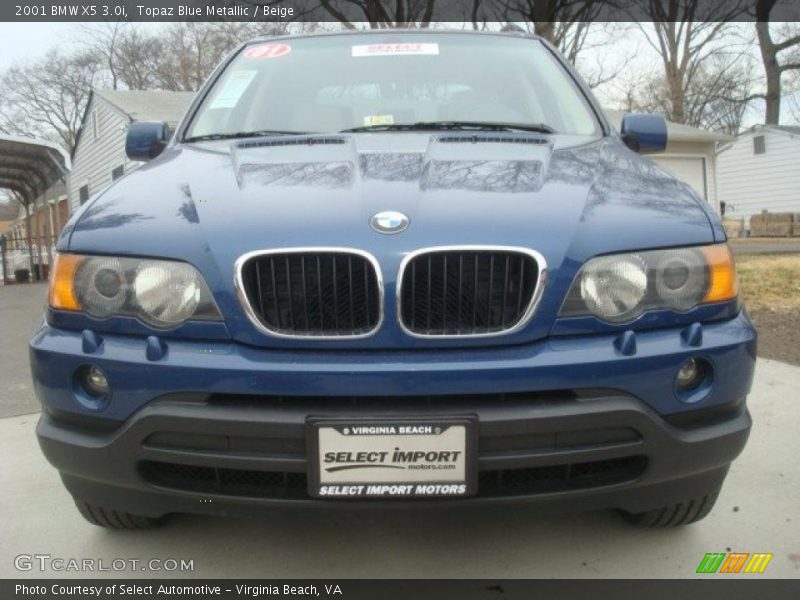 Topaz Blue Metallic / Beige 2001 BMW X5 3.0i