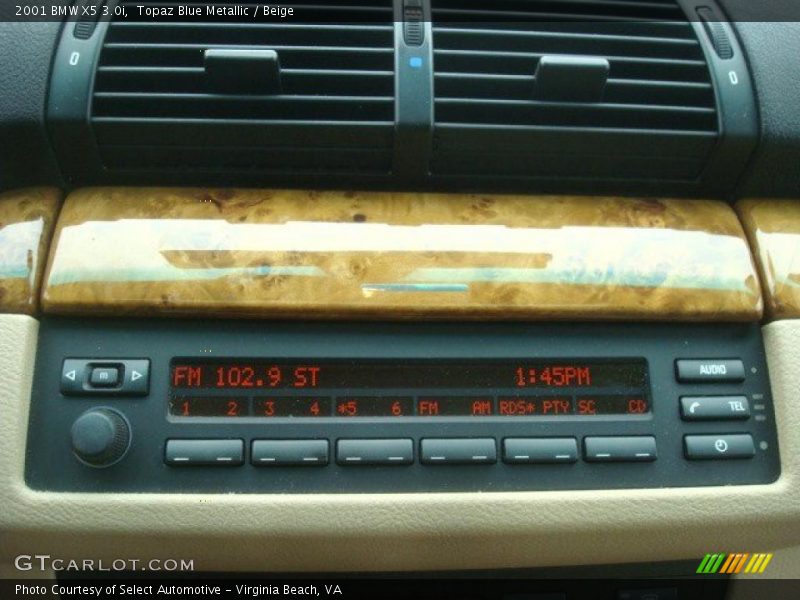 Topaz Blue Metallic / Beige 2001 BMW X5 3.0i