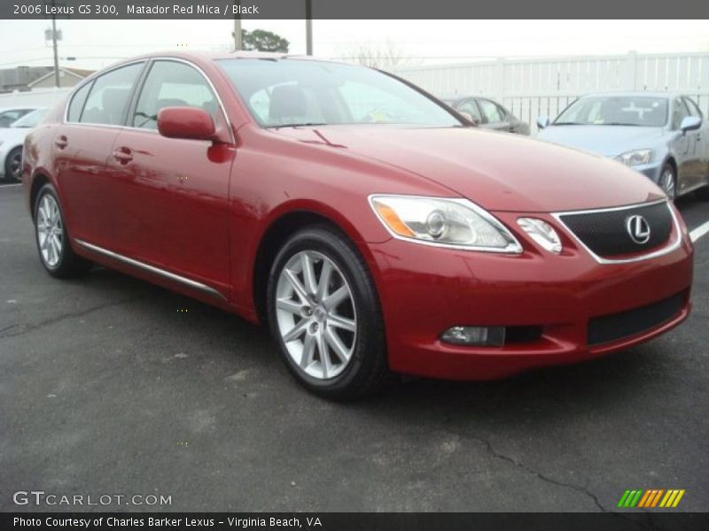 Matador Red Mica / Black 2006 Lexus GS 300
