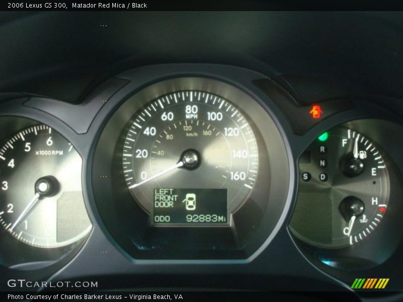 Matador Red Mica / Black 2006 Lexus GS 300