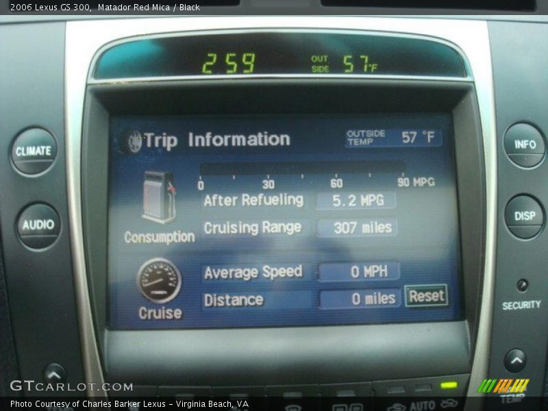 Matador Red Mica / Black 2006 Lexus GS 300