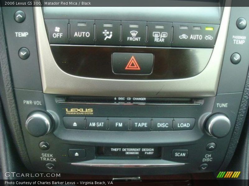 Matador Red Mica / Black 2006 Lexus GS 300