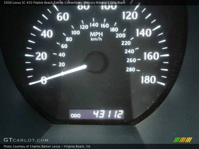 Mercury Metallic / Ecru/Black 2009 Lexus SC 430 Pebble Beach Edition Convertible