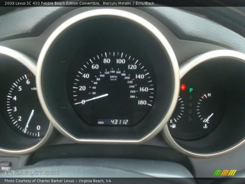  2009 SC 430 Pebble Beach Edition Convertible 430 Pebble Beach Edition Convertible Gauges
