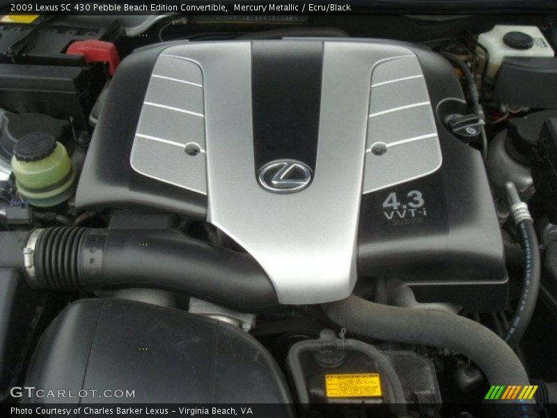  2009 SC 430 Pebble Beach Edition Convertible Engine - 4.3 Liter DOHC 32-Valve VVT-i V8