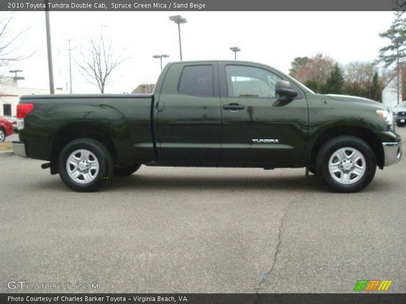 Spruce Green Mica / Sand Beige 2010 Toyota Tundra Double Cab