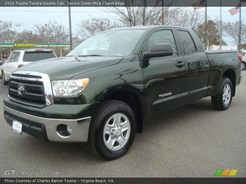 Spruce Green Mica / Sand Beige 2010 Toyota Tundra Double Cab