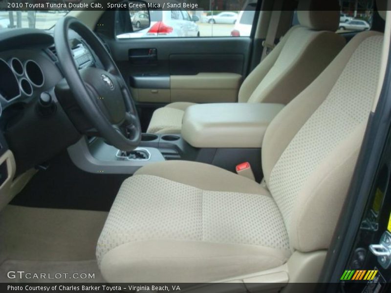 Spruce Green Mica / Sand Beige 2010 Toyota Tundra Double Cab
