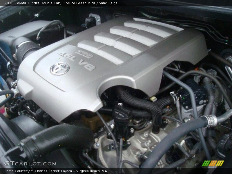 Spruce Green Mica / Sand Beige 2010 Toyota Tundra Double Cab