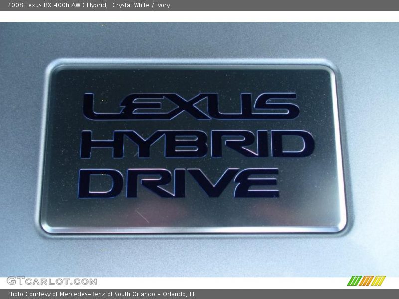 Crystal White / Ivory 2008 Lexus RX 400h AWD Hybrid