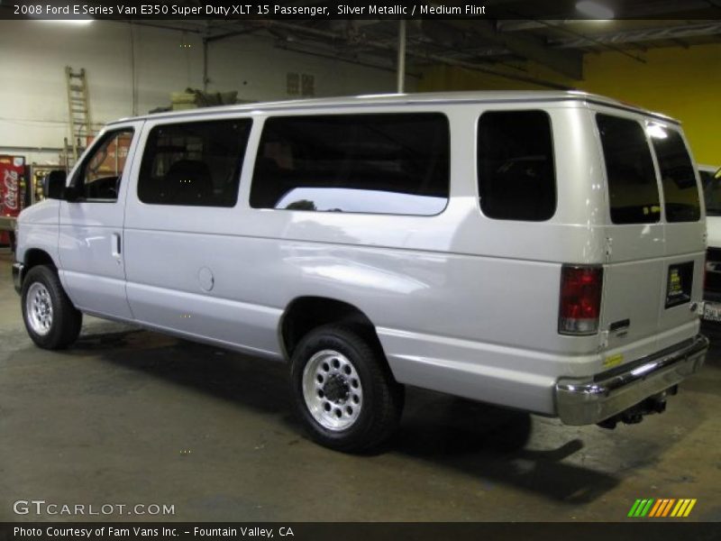 Silver Metallic / Medium Flint 2008 Ford E Series Van E350 Super Duty XLT 15 Passenger