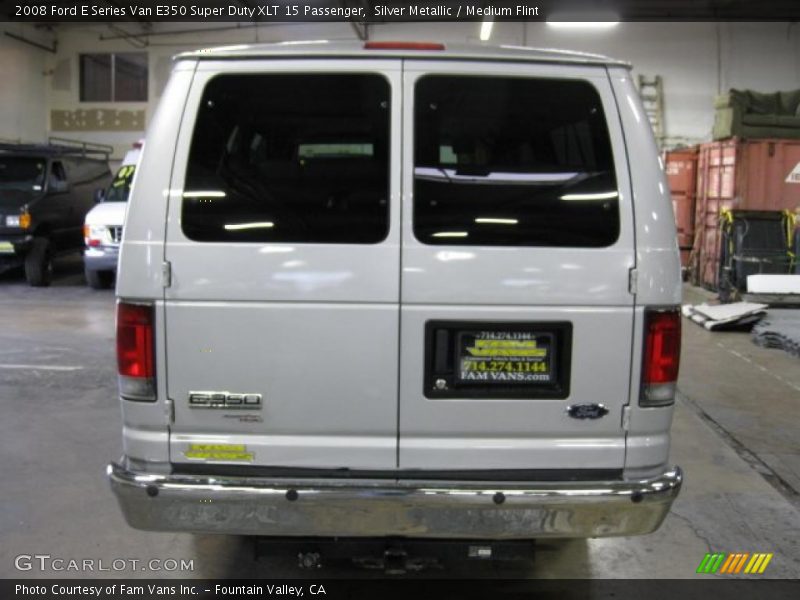 Silver Metallic / Medium Flint 2008 Ford E Series Van E350 Super Duty XLT 15 Passenger