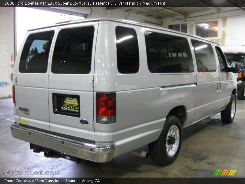 Silver Metallic / Medium Flint 2008 Ford E Series Van E350 Super Duty XLT 15 Passenger